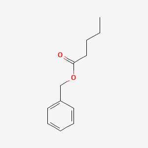 Pentanoic acid, phenylmethyl ester 분자 구조