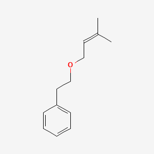 Benzene, [2-[(3-methyl-2-butenyl)oxy]ethyl]- 분자 구조
