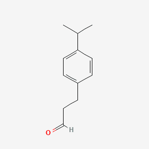 Benzenepropanal, 4-(1-methylethyl)- 분자 구조
