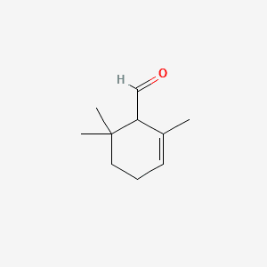 2-Cyclohexene-1-carboxaldehyde, 2,6,6-trimethyl- 분자 구조