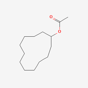 Cyclododecanol, acetate 분자 구조