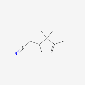 3-Cyclopentene-1-acetonitrile, 2,2,3-trimethyl- 분자 구조