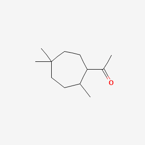 Ethanone, 1-(2,5,5-trimethylcycloheptyl)- 분자 구조