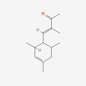 3-Buten-2-one, 3-methyl-4-(2,4,6-trimethyl-3-cyclohexen-1-yl)- 분자 구조
