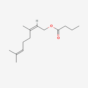 Butanoic acid, 3,7-dimethyl-2,6-octadienyl ester, (Z)- 분자 구조