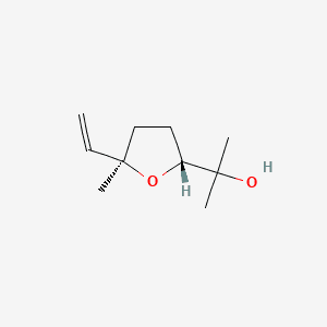 2-Furanmethanol, 5-ethenyltetrahydro-.alpha.,.alpha.,5-trimethyl-, trans- 분자 구조
