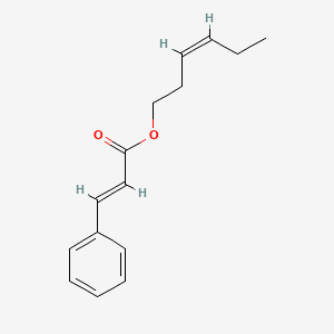 2-Propenoic acid, 3-phenyl-, 3-hexenyl ester, (?,Z)- 분자 구조