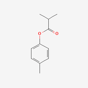 Propanoic acid, 2-methyl-, 4-methylphenyl ester 분자 구조