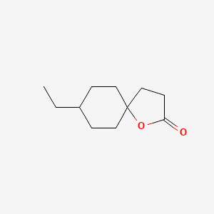 TRANS-8-METHYL-1-OXASPIRODECANONE 분자 구조