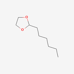 1,3-Dioxolane, 2-hexyl- 분자 구조