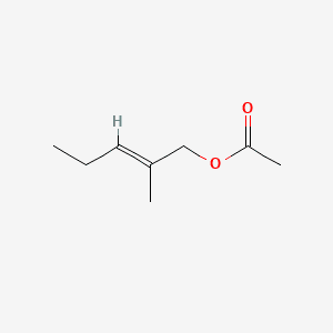 2-Penten-1-ol, 2-methyl-, acetate 분자 구조