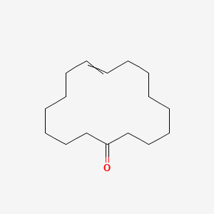 8-Cyclohexadecen-1-one 분자 구조