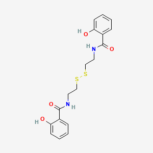 DITHIODIETHYL BIS-SALICYLAMIDE 분자 구조