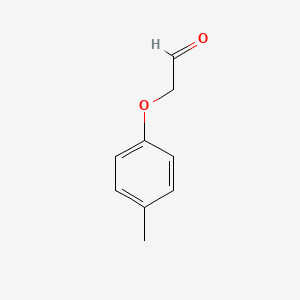 Acetaldehyde, (4-methylphenoxy)- 분자 구조
