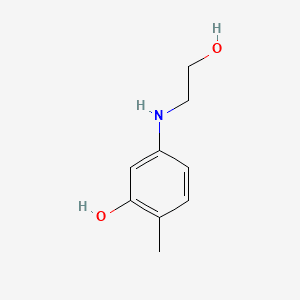 2-METHYL-5-HYDROXYETHYLAMINOPHENOL 분자 구조