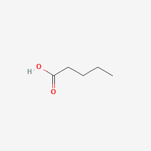 Pentanoic acid 분자 구조
