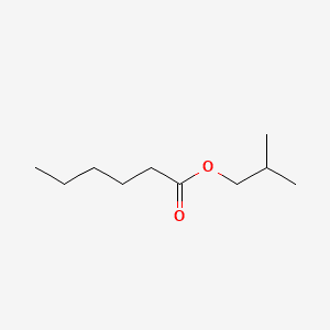 Hexanoic acid, 2-methylpropyl ester 분자 구조