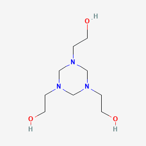 1,3,5-Triazine-1,3,5(2H,4H,6H)-triethanol 분자 구조