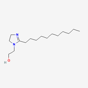 1H-Imidazole-1-ethanol, 4,5-dihydro-2-undecyl- 분자 구조