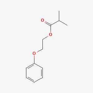 Propanoic acid, 2-methyl-, 2-phenoxyethyl ester 분자 구조