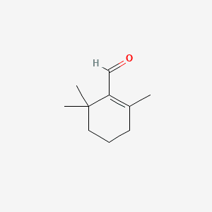 1-Cyclohexene-1-carboxaldehyde, 2,6,6-trimethyl- 분자 구조