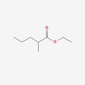Pentanoic acid, 2-methyl-, ethyl ester 분자 구조