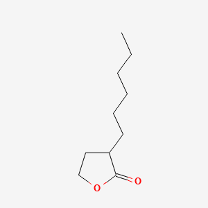 2(3H)-Furanone, 3-hexyldihydro- 분자 구조