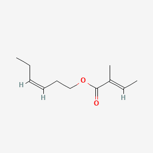 2-Butenoic acid, 2-methyl-, 3-hexenyl ester, (E,Z)- 분자 구조