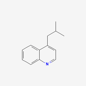 Quinoline, (2-methylpropyl)- 분자 구조