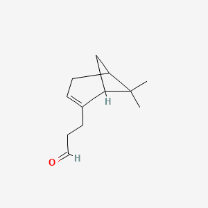 Bicyclo[3.1.1]hept-2-ene-2-propanal, 6,6-dimethyl- 분자 구조