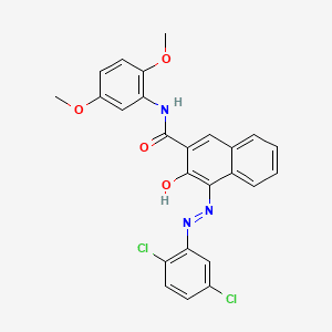 2-Naphthalenecarboxamide, 4-[(2,5-dichlorophenyl)azo]-N-(2,5-dimethoxyphenyl)-3-hydroxy- 분자 구조