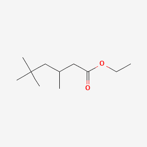 Hexanoic acid, 3,5,5-trimethyl-, ethyl ester 분자 구조
