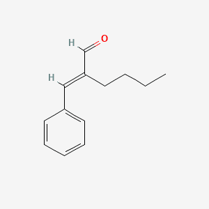 Hexanal, 2-(phenylmethylene)- 분자 구조