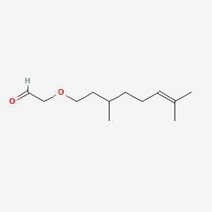 Acetaldehyde, [(3,7-dimethyl-6-octenyl)oxy]- 분자 구조