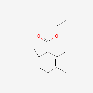 2-Cyclohexene-1-carboxylic acid, 2,3,6,6-tetramethyl-, ethyl ester 분자 구조