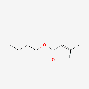 2-Butenoic acid, 2-methyl-, butyl ester, (E)- 분자 구조