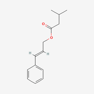 Butanoic acid, 3-methyl-, 3-phenyl-2-propenyl ester 분자 구조