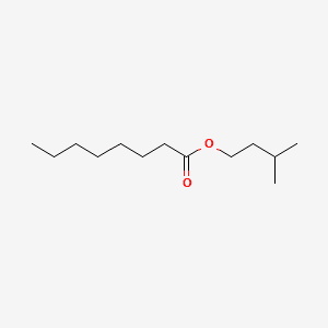 Octanoic acid, 3-methylbutyl ester 분자 구조