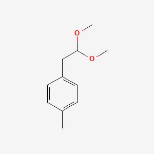 Benzene, 1-(2,2-dimethoxyethyl)-4-methyl- 분자 구조