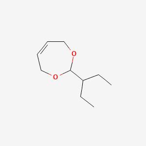 1,3-Dioxepin, 2-(1-ethylpropyl)-4,7-dihydro- 분자 구조