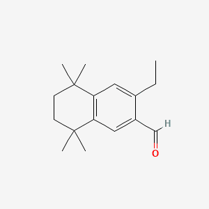 2-Naphthalenecarboxaldehyde, 3-ethyl-5,6,7,8-tetrahydro-5,5,8,8-tetramethyl- 분자 구조