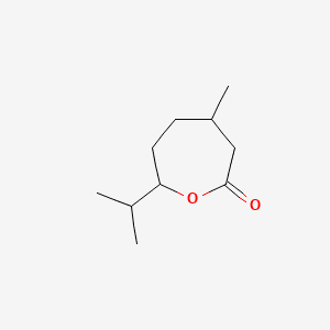 2-Oxepanone, 4-methyl-7-(1-methylethyl)- 분자 구조