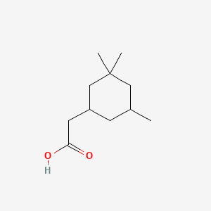 Cyclohexaneacetic acid, 3,3,5-trimethyl- 분자 구조