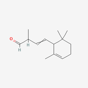 3-Butenal, 2-methyl-4-(2,6,6-trimethyl-2-cyclohexen-1-yl)- 분자 구조