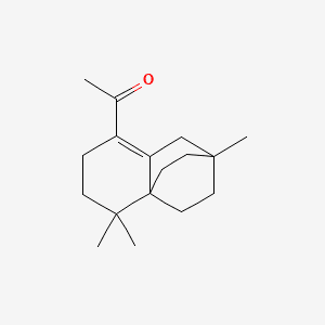 HEXAHYDRO-TRIMETHYLETHANONAPHTHALEN-8-YL METHYL KETONE 분자 구조