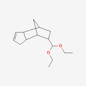 4,7-Methano-1H-indene, 6-(diethoxymethyl)-3a,4,5,6,7,7a-hexahydro- 분자 구조