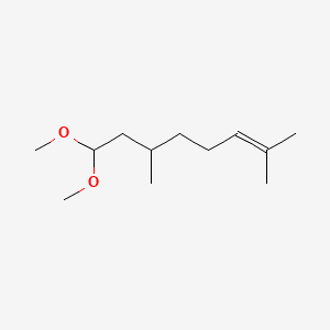 2-Octene, 8,8-dimethoxy-2,6-dimethyl- 분자 구조