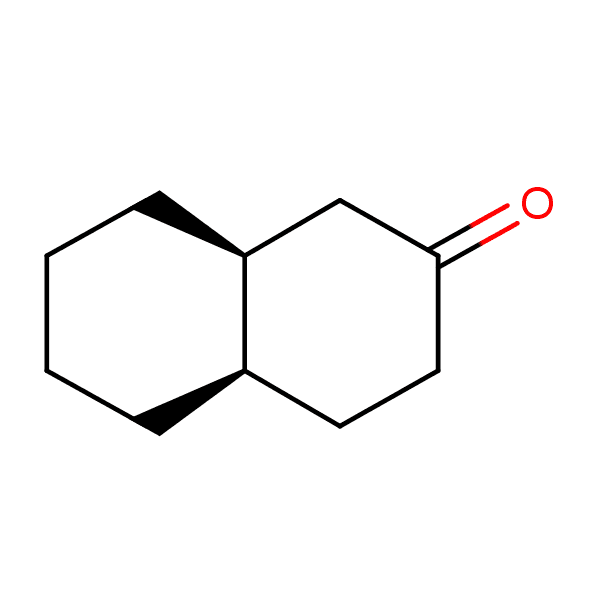 2(1H)-Naphthalenone, octahydro-, cis- 분자 구조