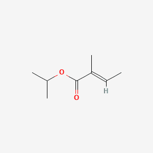 2-Butenoic acid, 2-methyl-, 1-methylethyl ester, (E)- 분자 구조
