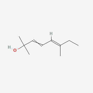3,5-Octadien-2-ol, 2,6-dimethyl-, (?,E)- 분자 구조